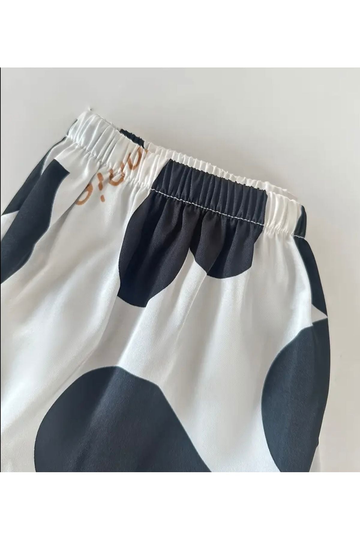 Ley Degaje Yaka Saten Pijama Takımı