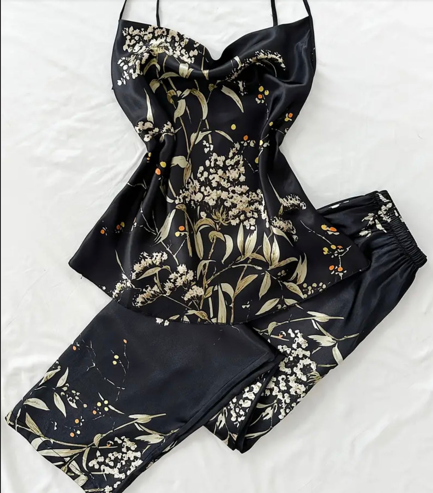 Ley Degaje Yaka Saten Pijama Takımı