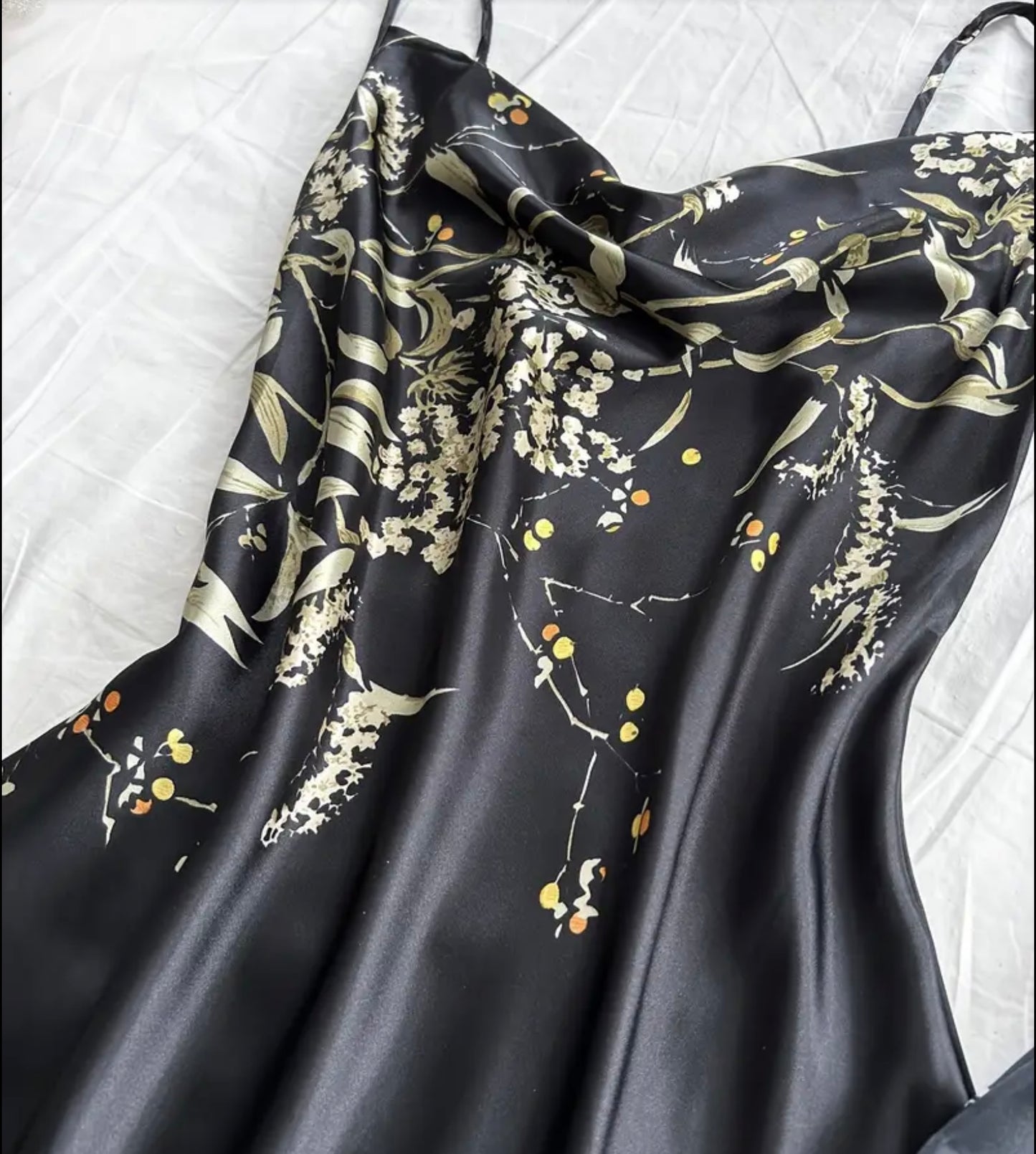Ley Degaje Yaka Saten Elbiseli Pijama takımı (3lü takım)
