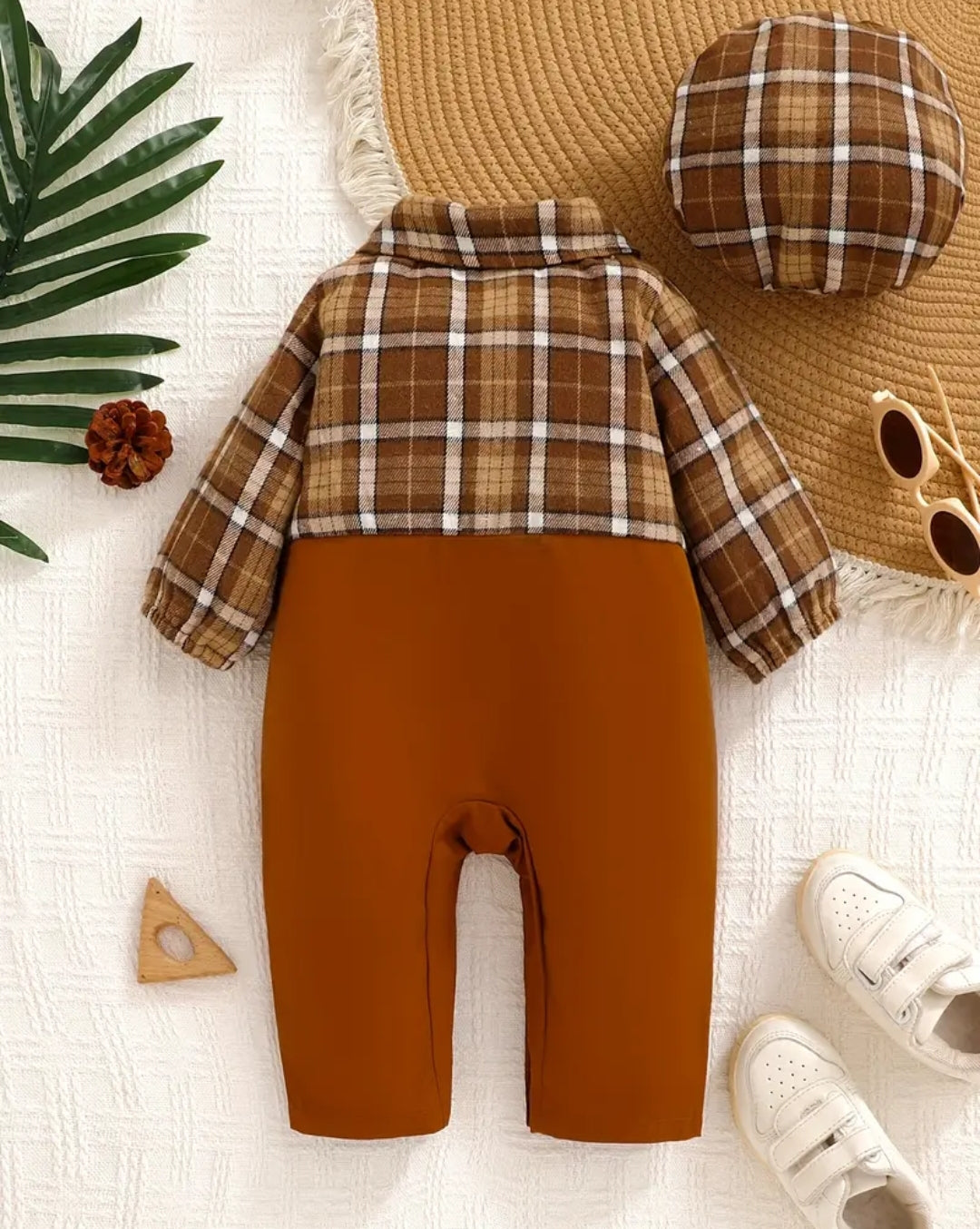 Ley Bebe Ekose Yaka Tulum (12-18 Aylık)