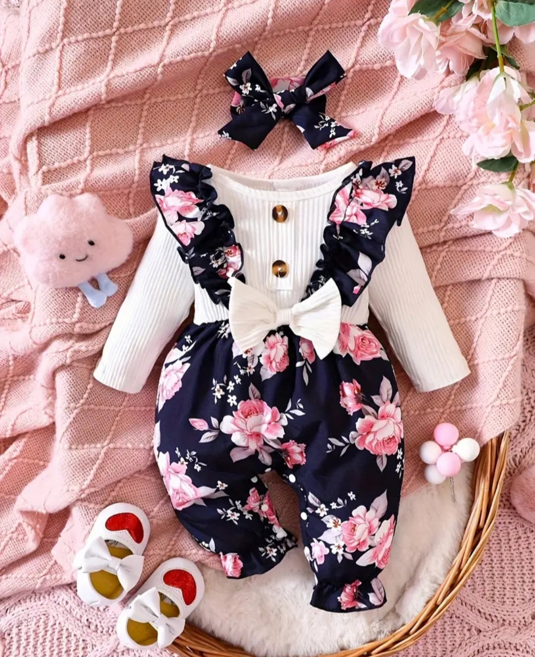 Ley Bebe Floral Tulum Seti (12-18 Aylık)