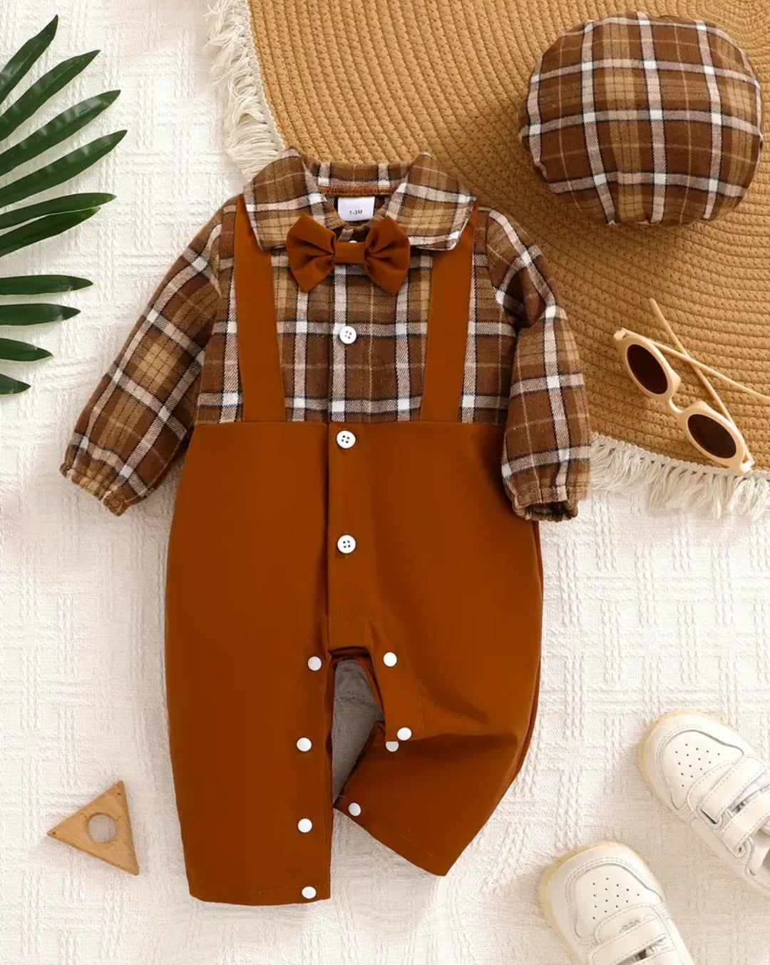 Ley Bebe Ekose Yaka Tulum (12-18 Aylık)