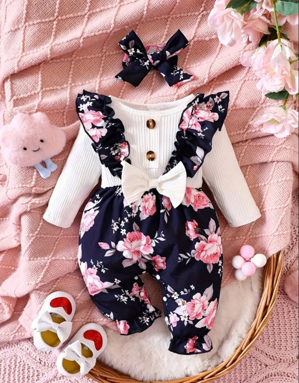 Ley Bebe Floral Tulum Seti (12-18 Aylık)