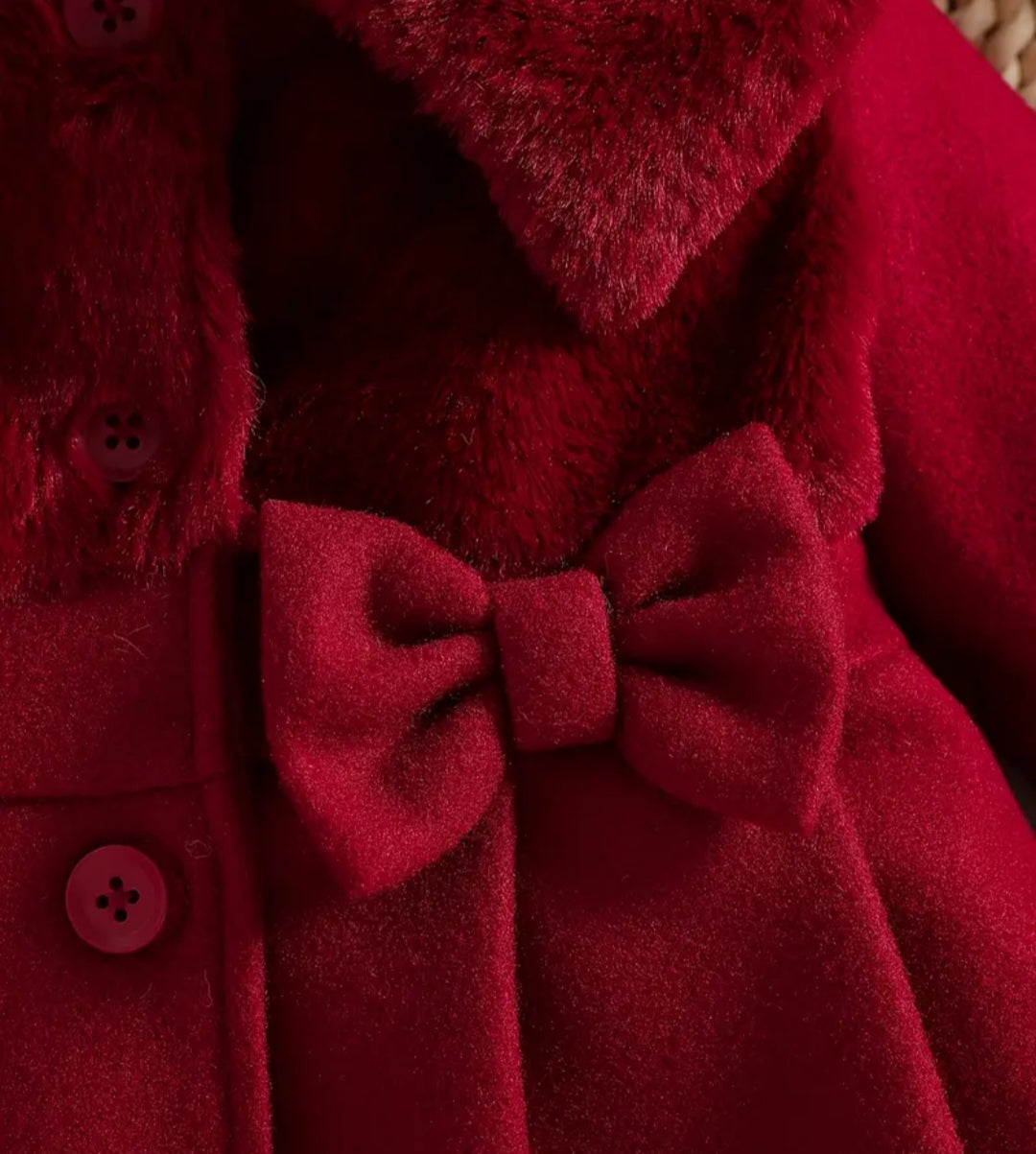 Ley Bebe Fiyonklu Peluş Yaka Kaban